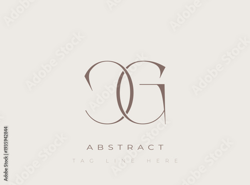 CG Abstract Monogram. Corporate identity and premium design projects seeking a refined modern look.