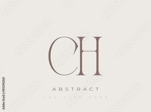 CH Abstract Monogram. Corporate identity and premium design projects seeking a refined modern look.