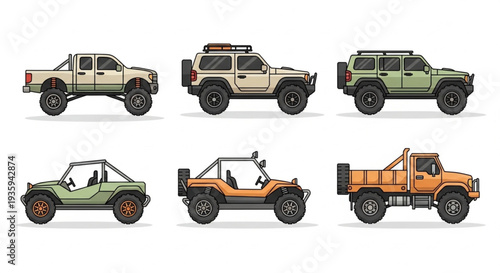 Collection of Various Off Road Vehicles.