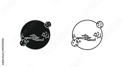 Minimalist airplane orbit design Vector