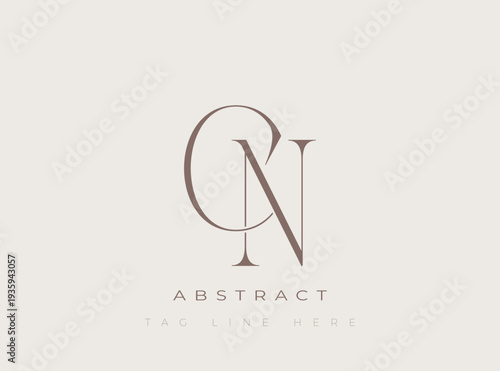 CN Abstract Monogram. Corporate identity and premium design projects seeking a refined modern look.