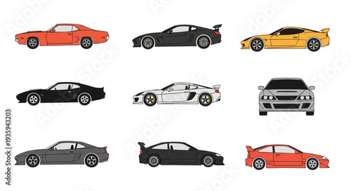 Collection of Various Sports Cars.
