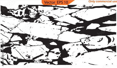 Grunge background with grunge effect. Fracture surface ground, cleft broken collapse illustration. Rift on surface set on the checkered background. 
