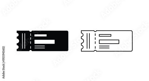 Modern minimalist ticket strips Vector