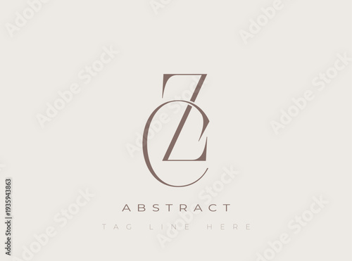 CZ Abstract Monogram. Corporate identity and premium design projects seeking a refined modern look.