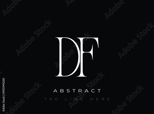 DF Abstract Monogram. Corporate identity and premium design projects seeking a refined modern look.