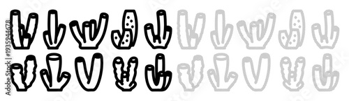 Abstract branching forms in black and white gradient progression