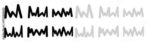 Abstract visual representation of sound waves in black and gray.