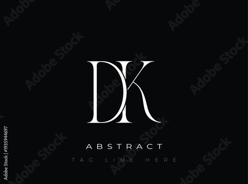 DK Abstract Monogram. Corporate identity and premium design projects seeking a refined modern look.