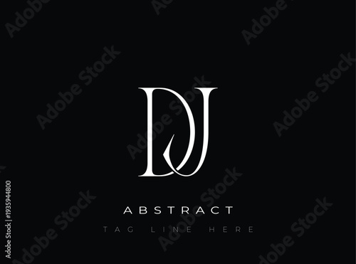 DJ Abstract Monogram. Corporate identity and premium design projects seeking a refined modern look.