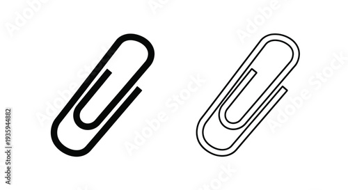 Modern paper clip vector icons Vector