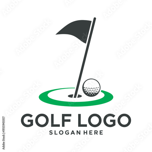 Golf logo design vector template, golf championship emblem, creative icon illustration, golf club branding, sport badge, modern logo concept, label design