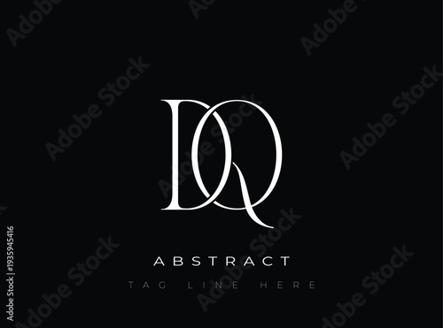DQ Abstract Monogram. Corporate identity and premium design projects seeking a refined modern look.