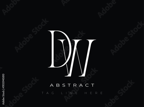 DW Abstract Monogram. Corporate identity and premium design projects seeking a refined modern look.