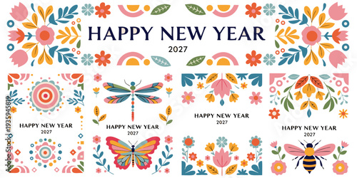 2027 New Year Celebration – Modern Festive Designs for Posters, Invitations, Branding & Event Promotions