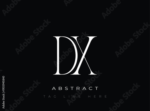 DX Abstract Monogram. Corporate identity and premium design projects seeking a refined modern look.