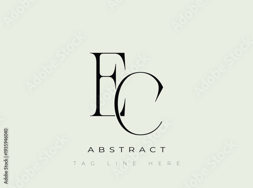 EC Abstract Monogram. Corporate identity and premium design projects seeking a refined modern look.