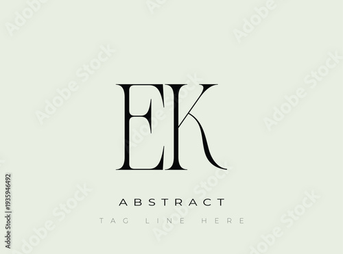 EK Abstract Monogram. Corporate identity and premium design projects seeking a refined modern look.