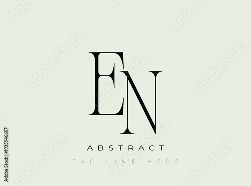 EN Abstract Monogram. Corporate identity and premium design projects seeking a refined modern look.