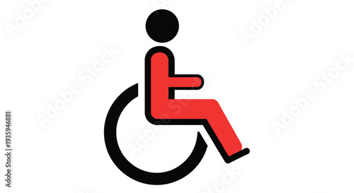 Accessible icon depicting a person in a wheelchair signifying disability access