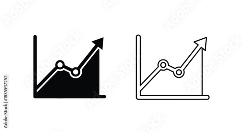 Growth trends & business progress charts Vector