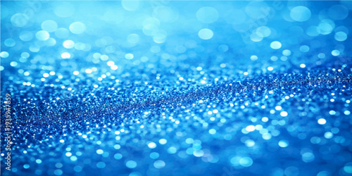 A macro texture of clear blue water drops creates a bright abstract liquid pattern with wet bubbles and aqua reflections on a splash surface