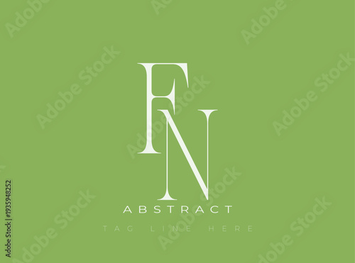 FN Abstract Monogram. Corporate identity and premium design projects seeking a refined modern look.