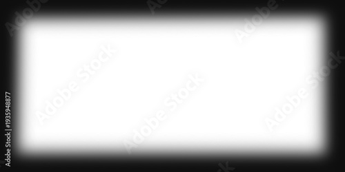 Cuadro en lienzo Realistic black gradient shadow overlay vignette border edge frame isolated on t