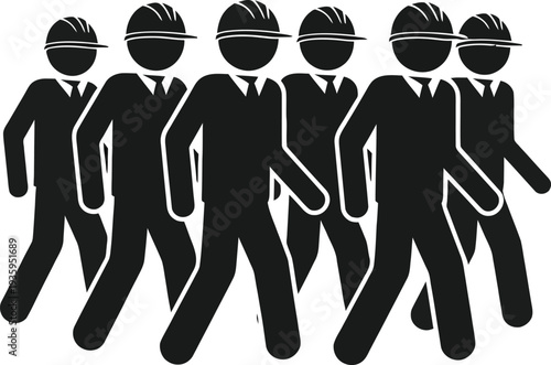 Set of 6 businessmen icons vector