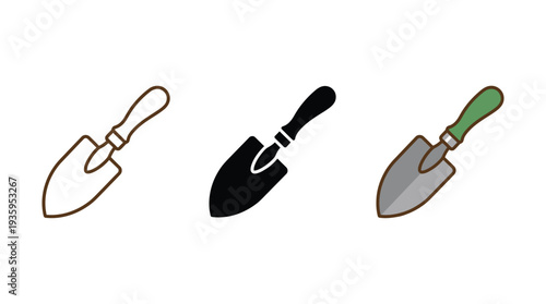 Garden Trowels Set Illustration Isolated on White Background