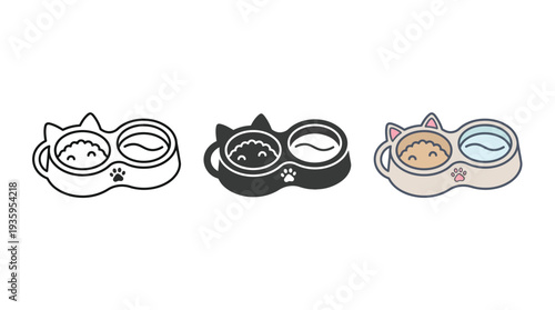 Cat Fidget Spinner Toy Vector Illustration Isolated on White