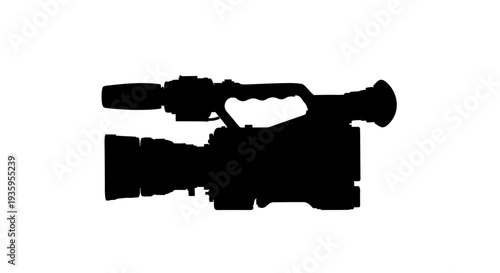 Black silhouette of a video camera.
