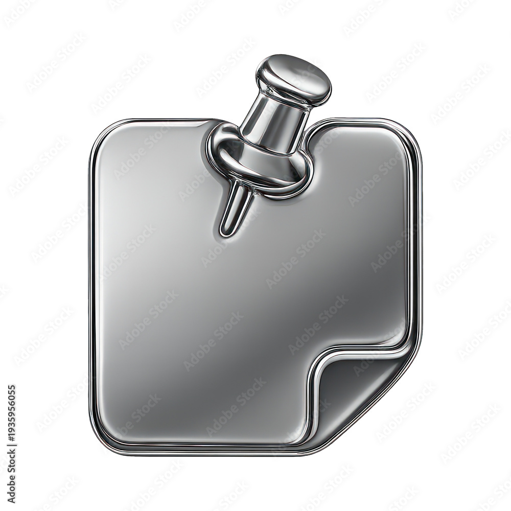 Obraz premium PNG Metallic note icon design.