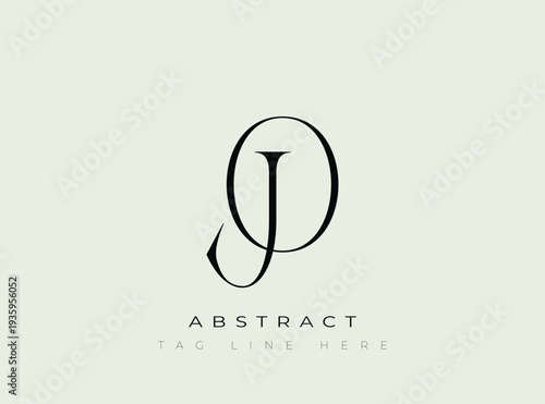JO Abstract Monogram. Corporate identity and premium design projects seeking a refined modern look.