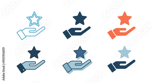 Set of premium quality award ribbon vector icons with elegant crown symbols, perfect for celebrating success, achievement, and recognition in various digital and print designs