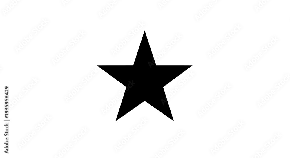 Obraz premium Black star shape symbol icon.