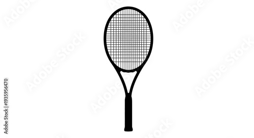 Tennis Racket Sports Equipment Closeup.