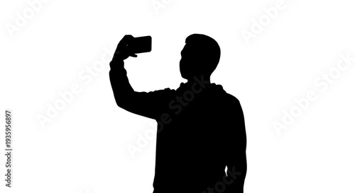 Man taking selfie with smartphone.
