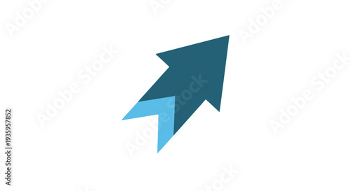 Blue Arrow Icon Pointing Upwards.