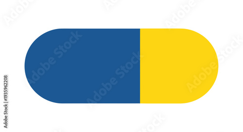 Blue and Yellow Capsule Pill Medication.