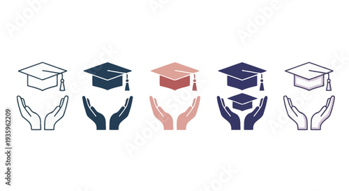 Set of premium quality award ribbon vector icons with elegant crown symbols, perfect for celebrating success, achievement, and recognition in various digital and print designs