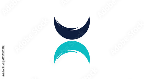 Abstract Yin Yang Symbol with Brush Strokes