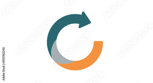 Colorful Circular Arrow Refresh Symbol.