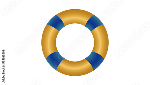 Water safety lifebuoy rescue ring illustration isolated vector design for emergency flotation equipment used in swimming pools boats and beaches