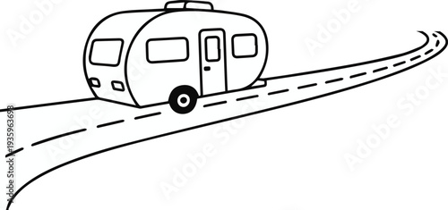 Trailer at campground entrance