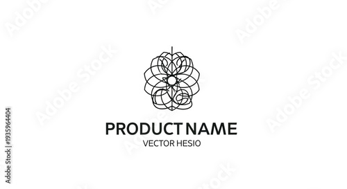 Abstract Geometric Logo Design with Product Name Text