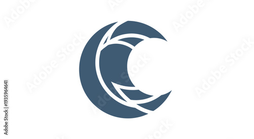 Abstract wave logo, modern design, nature-inspired, blue and white