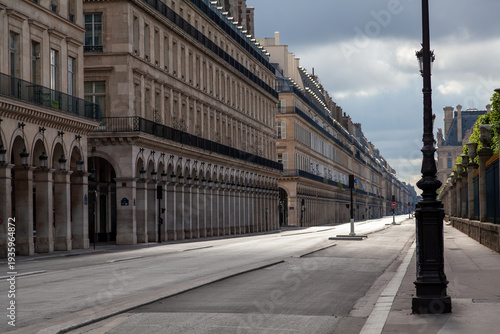 Rivoli street empty during quarantine in April 2020
