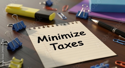 Creative note emphasizing the importance of minimizing tax obligations