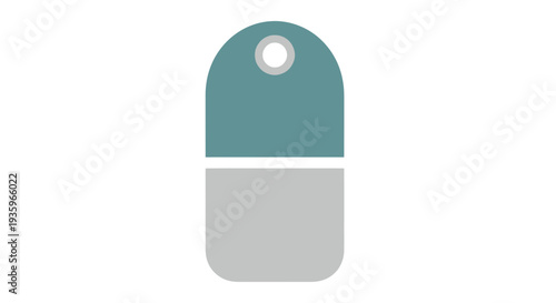Digital Illustration of a Simple Medicine Capsule.